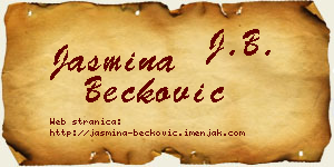 Jasmina Bećković vizit kartica